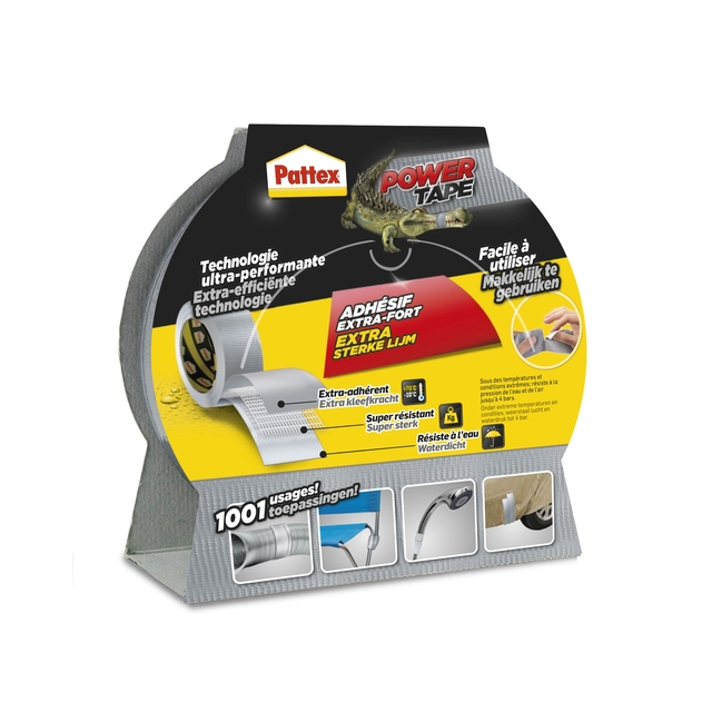 Plakband Pattex Power Tape 50mmx25m grijs — Foto 2 van 2