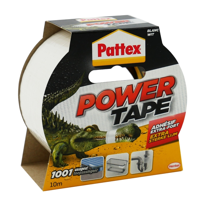 Plakband Pattex Power Tape 50mmx10m wit afbeelding