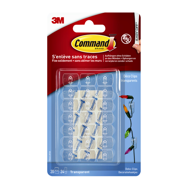 Sierklemmen Command 17026CLR inclusief bevestigingsstrip transparant afbeelding
