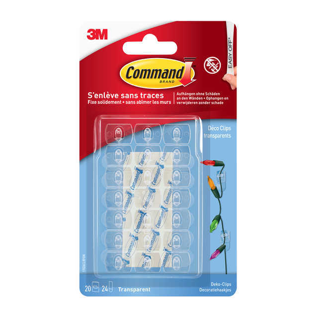 Sierklemmen Command 17026CLR inclusief bevestigingsstrip transparant afbeelding