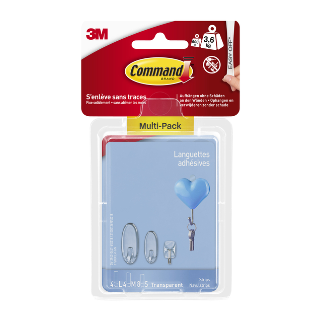 Bevestigingsstrip Command 16 stuks transparant afbeelding