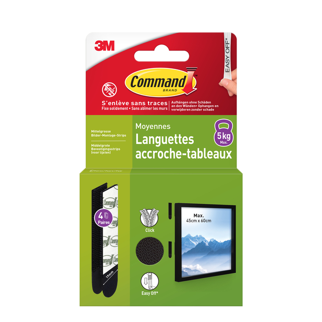 Bevestigingsstrip Command middelgroot klik vast  5,4kg zwart — Foto 2 van 2