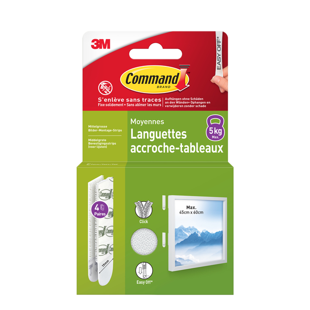 Bevestigingsstrip Command middelgroot klik vast 5,4kg wit afbeelding