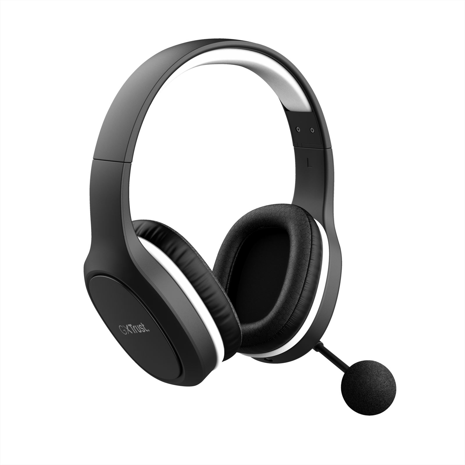 Trust GXT 391 Thian Headset Bedraad en draadloos Hoofdband Gamen USB Type-C Zwart, Wit afbeelding