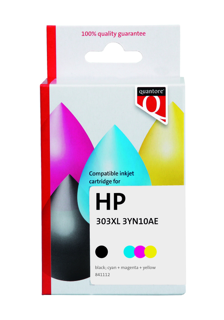 Inktcartridge Quantore alternatief tbv HP 3YN10AE 303XL zwart + kleur | Pak a 2 stuk, foto 2