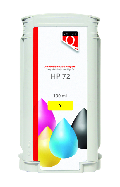 Inktcartridge Quantore alternatief tbv HP 72 C9373A geel afbeelding