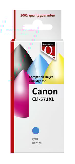 Inktcartridge Quantore alternatief tbv Canon CLI-571XL blauw afbeelding