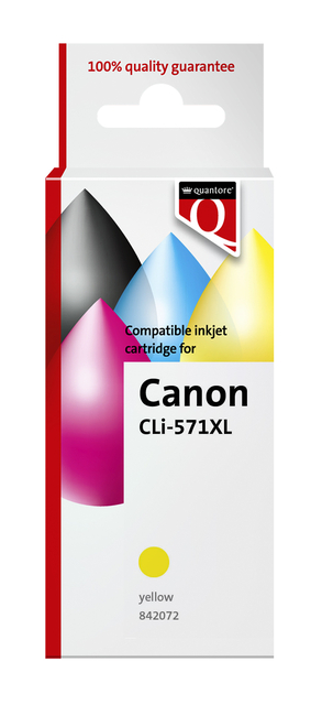 Inktcartridge Quantore alternatief tbv Canon CLI-571XL geel afbeelding