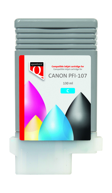 Inktcartridge Quantore alternatief tbv Canon PFI-107 blauw afbeelding