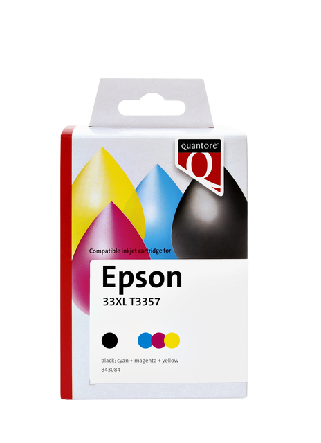 Inktcartridge Quantore alternatief tbv Epson T3357 zwart + 3 kleuren afbeelding