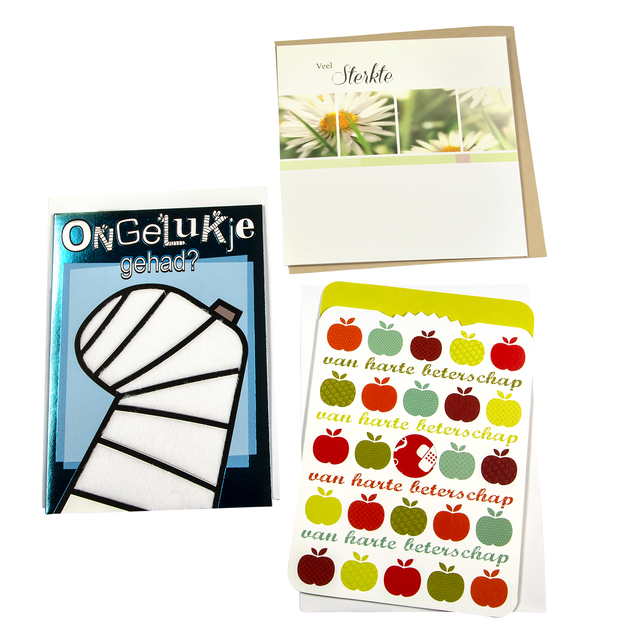 Wenskaart Paperclip beterschap navulset à 12 stuks afbeelding