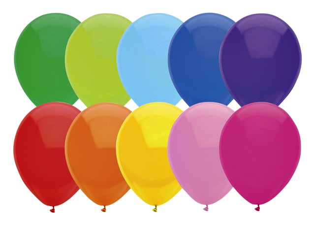 Ballon Haza uni 30cm 10 stuks assorti — Foto 2 van 2