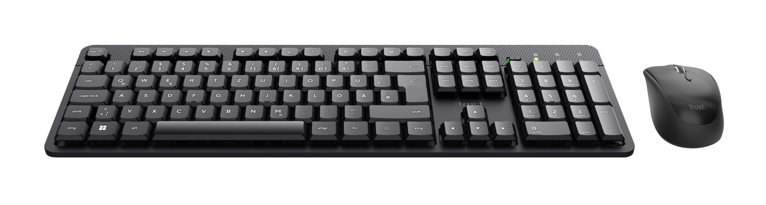 Toetsenbord en muis Trust TKM-360 draadloos zwart QWERTY — Foto 3 van 3