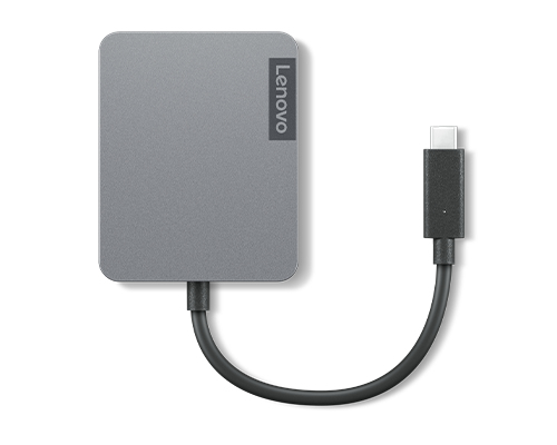 Lenovo 4X91A30366 laptop dock & poortreplicator Bedraad USB 2.0 Type-C Grijs afbeelding