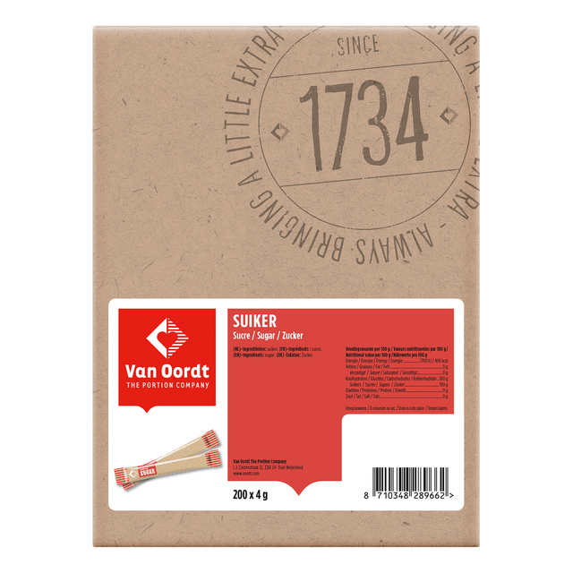 Suikersticks van Oordt 200x4gr — Foto 2 van 2