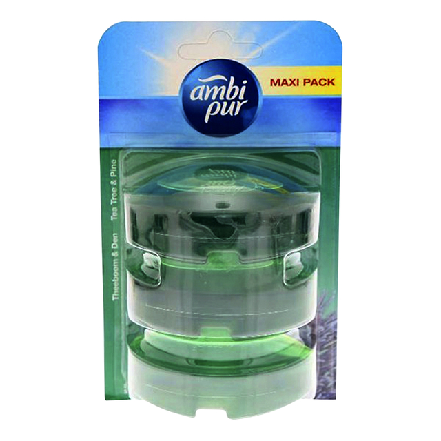 Toiletblok navulling Ambi Pur tea tree & pine 3 stuks afbeelding