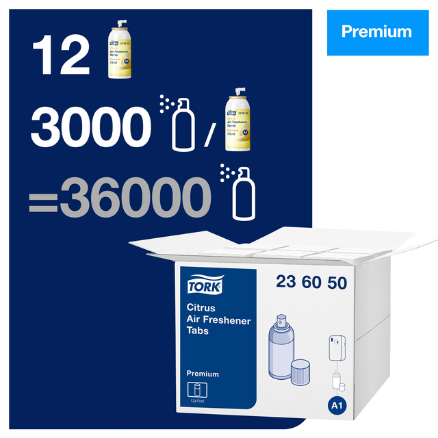 Luchtverfrisser Tork A1 Premium spray citrus 236050 — Foto 2 van 2