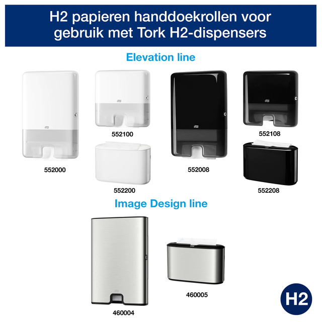 Handdoek Tork H2 Xpress Premium multifold 2-laags 212x340mm 21x100 vel wit 100297 — Foto 2 van 2
