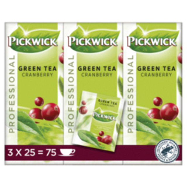 Thee Pickwick green cranberry 25x1.5gr afbeelding