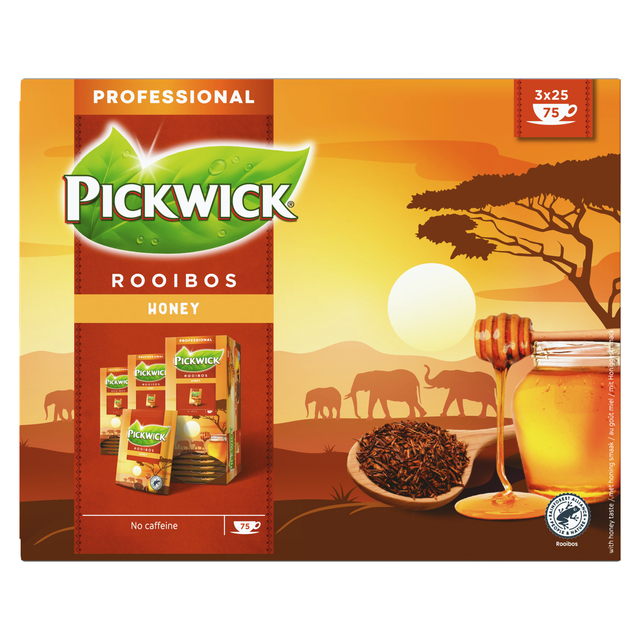 Thee Pickwick rooibos honey 25x1.5gr afbeelding