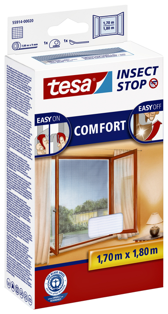 Insectenhor tesa® Insect Stop COMFORT raam 1,7x1,8m wit — Foto 2 van 2