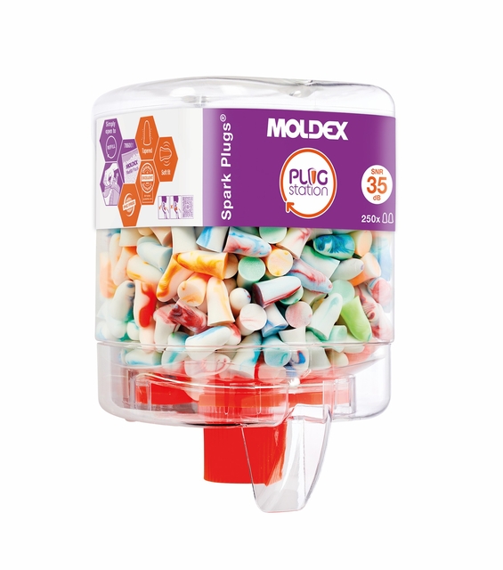 Oordoppen Moldex Spark Plugs soft 6-13mm dispenservulling à 250 paar assorti afbeelding