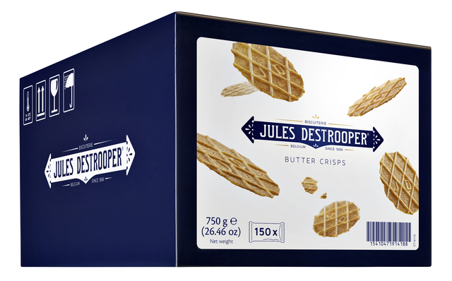 Koekjes Jules Destrooper natuurboterwafels doos 150 stuks afbeelding