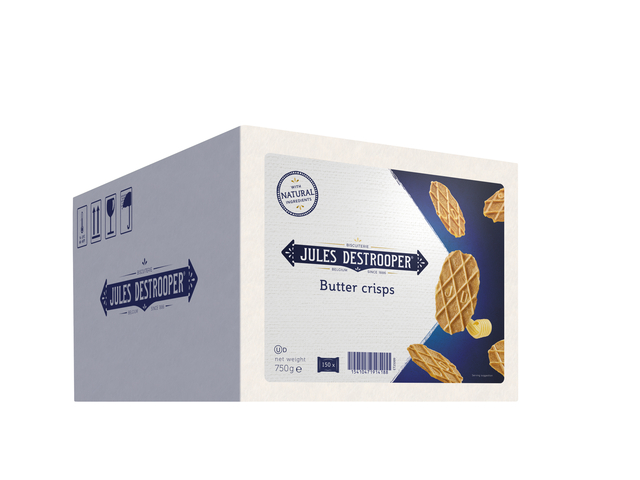Koekjes Jules Destrooper natuurboterwafels doos 150 stuks afbeelding