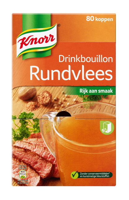 Drinkbouillon Knorr rundvlees 80 stuks afbeelding