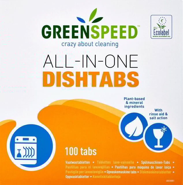 Vaatwastabletten Greenspeed All In One 100 stuks afbeelding