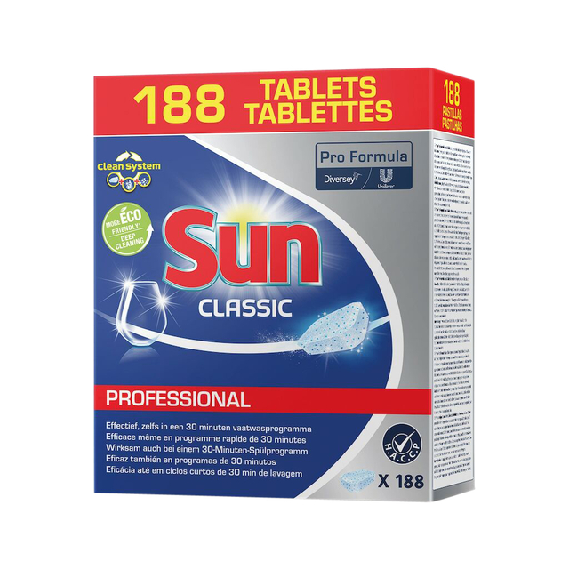 Vaatwastabletten Sun Professional Classic 188 stuks afbeelding