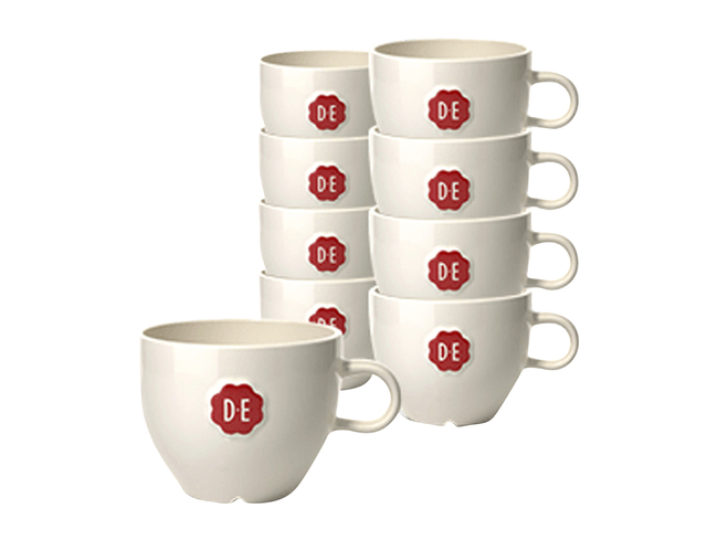 Kopje Douwe Egberts cappuccino 180ml wit 12 stuks afbeelding