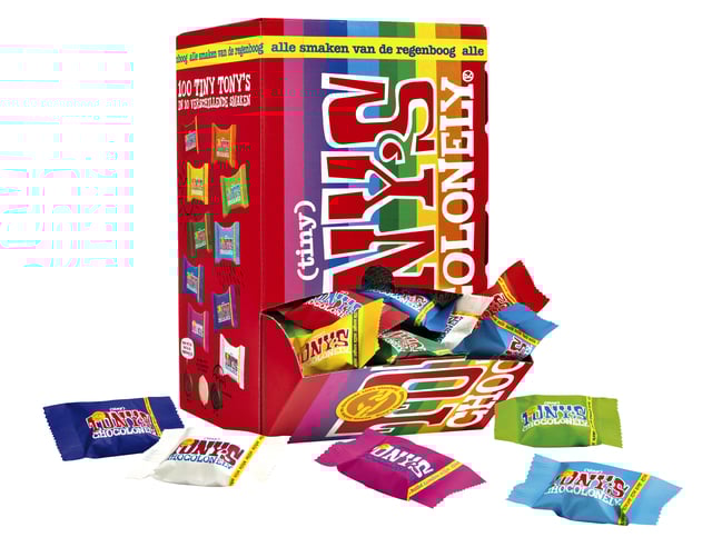 Chocolade Tony&apos;s Chocolonely tiny mix doos 100 st afbeelding