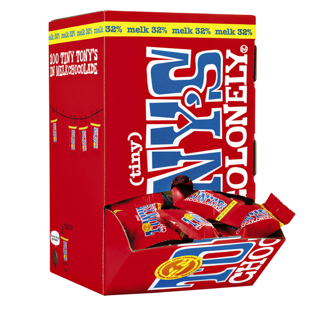 Chocolade Tony's Chocolonely tiny melk doos 100 st — Foto 2 van 2