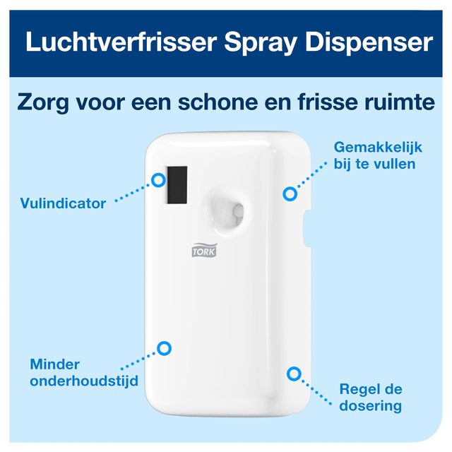 Luchtverfrisserdispenser Tork A1 spray wit 562000 — Foto 2 van 2