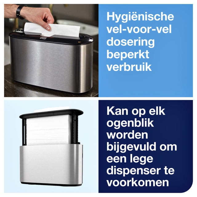 Handdoekdispenser Tork Express Image lijn Countertop Multifold H2 rvs 460005 — Foto 2 van 2
