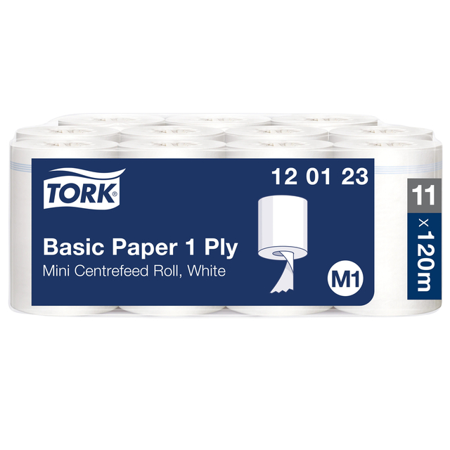 Poetspapier Tork M1 Basic Universal 1-laags 120m wit 120123 afbeelding