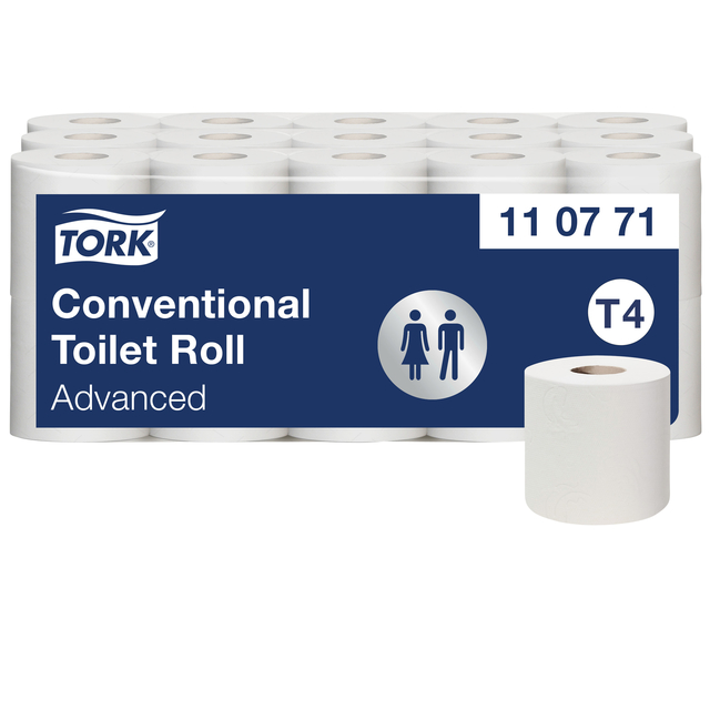 Toiletpapier Tork T4 Advanced 2-laags 400 vel wit 110771 afbeelding