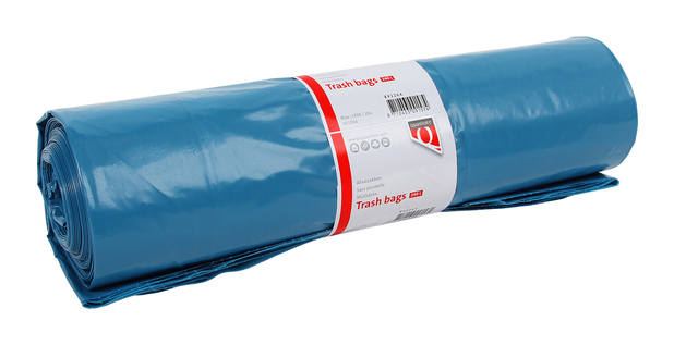 Afvalzak Quantore LDPE T70 240L blauw extra stevig 65/25x140cm 10 stuks afbeelding