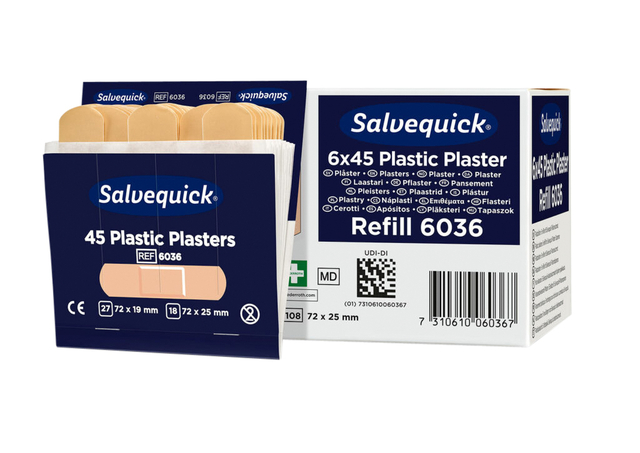 Pleisters Salvequick navulling plastic 6x 45 stuks — Foto 2 van 2