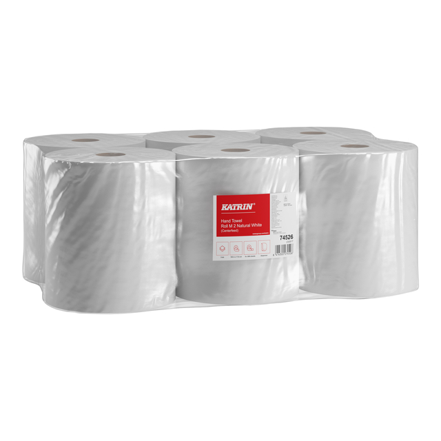 Poetspapier Katrin medium 2-laags 500 vel wit 74526 — Foto 2 van 2