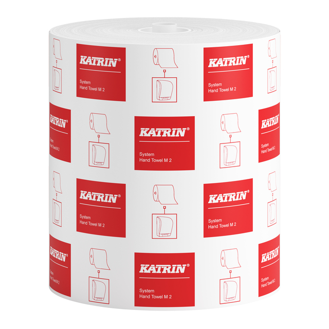 Handdoekrol Katrin systeemrol medium 2-laags 160m wit 460102 afbeelding