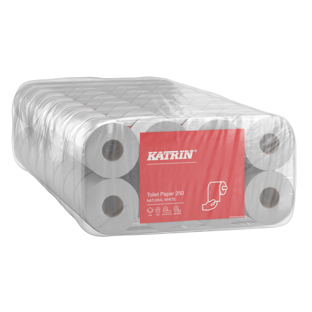 Toiletpapier Katrin 2-laags 250 vel naturel 169505 afbeelding