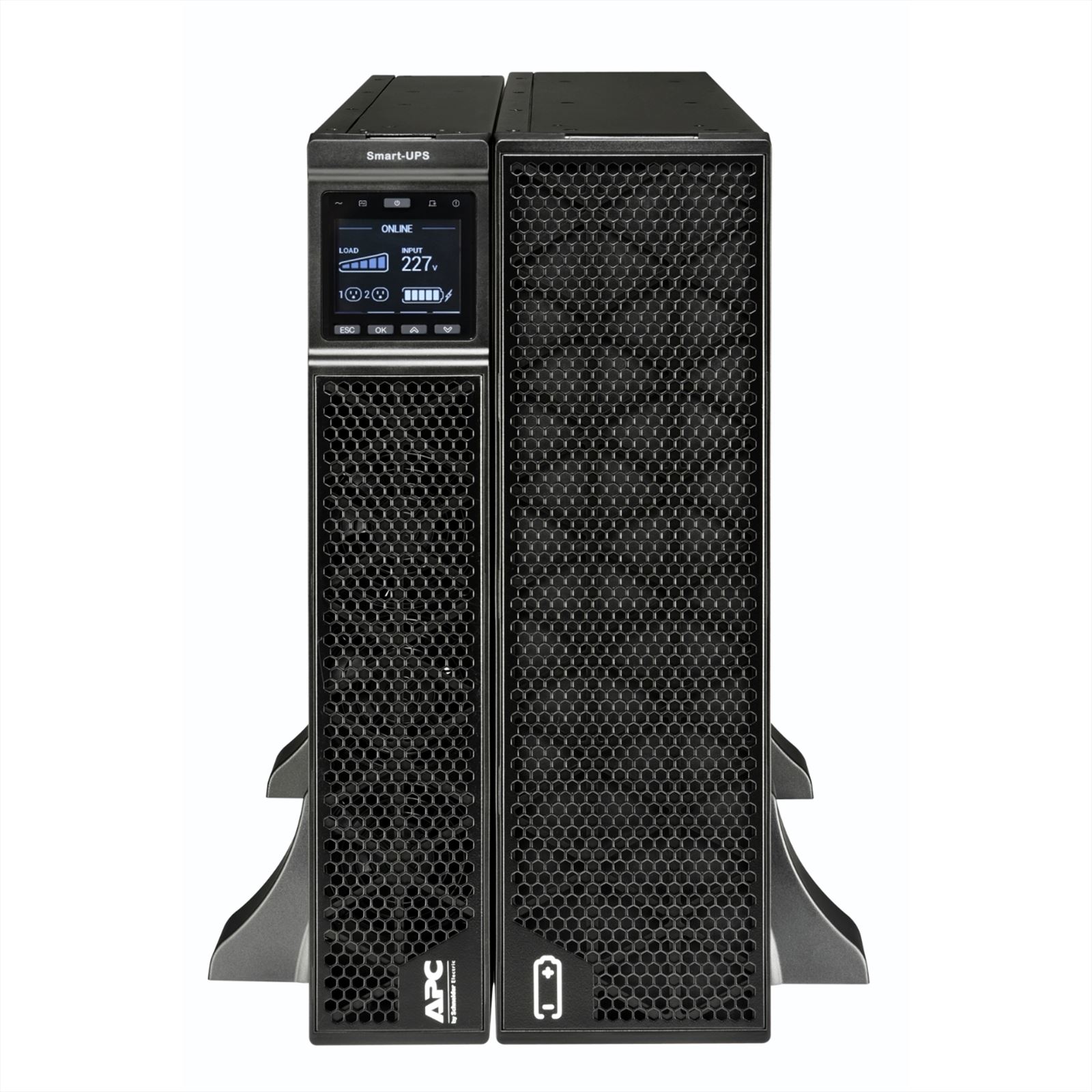 APC Smart-UPS On-Line SRTG8KXLI Noodstroomvoeding, 8000VA/W, 230V hardwired in&uit, 2x C19, 1x C13, NMC afbeelding