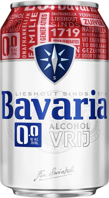 Bier Bavaria 0.0% blik 330ml afbeelding