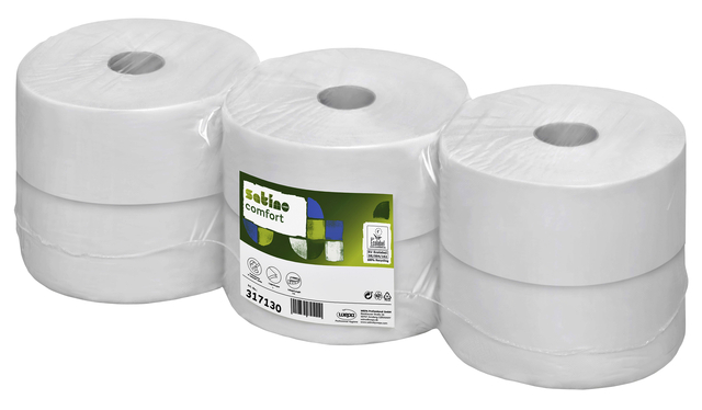 Toiletpapier Satino JT2 Comfort 2-laags 380m wit 317130 afbeelding
