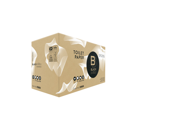 Toiletpapier BlackSatino Original ST10 systeemrol 2-laags 712vel wit 313830 — Foto 2 van 2