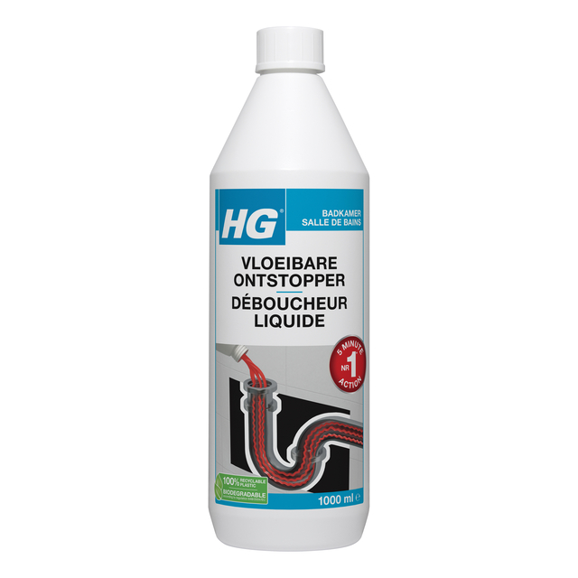 Afvoerontstopper HG badkamer vloeibaar 1l afbeelding