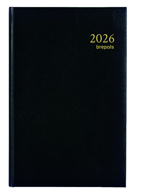 Agenda 2026 Brepols Saturnus Lima 2dagen/1pagina zwart afbeelding