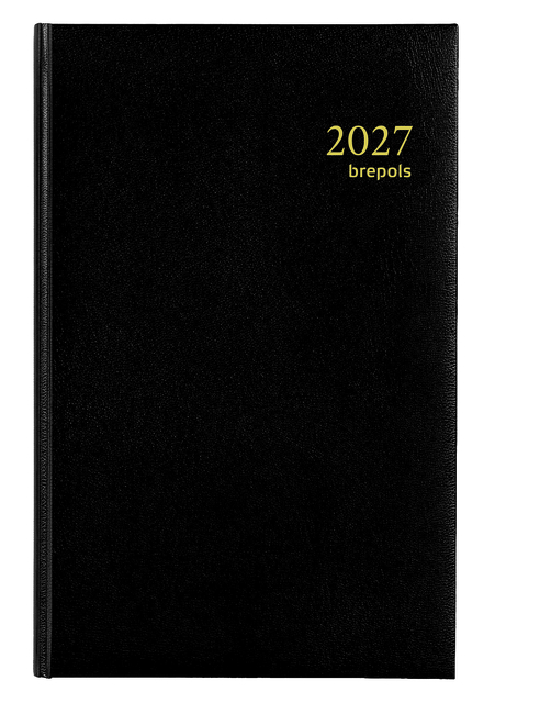 Agenda 2027 Brepols Saturnus Luxe 1dag/1pagina zwart
